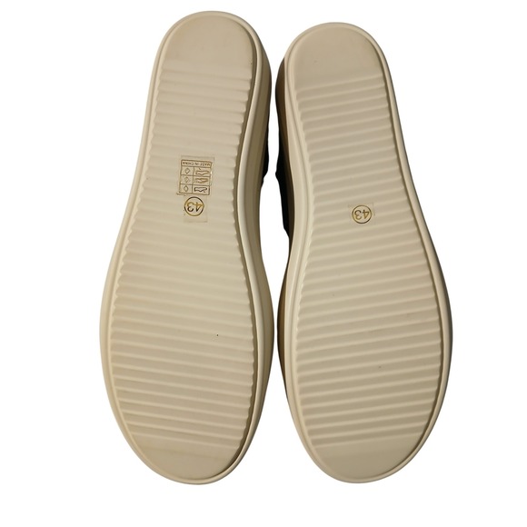 Chunky Platform High Top Sneakers Black White Lace Up Zip Closure Size 43 or 11 - Picture 7 of 7